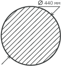 Круг нержавеющий (пруток) 440 мм.  08Х18Н10Т горячекатаный, матовый
