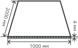 Лист нержавеющий  4х1000х2000 мм.  AISI 201 (12Х15Г9НД) горячекатаный,  матовый