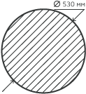 Круг нержавеющий (пруток) 530 мм.  08Х18Н10Т горячекатаный, матовый